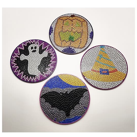 Sparkly Selections' Halloween Diamond Painting Coasters 4 Set